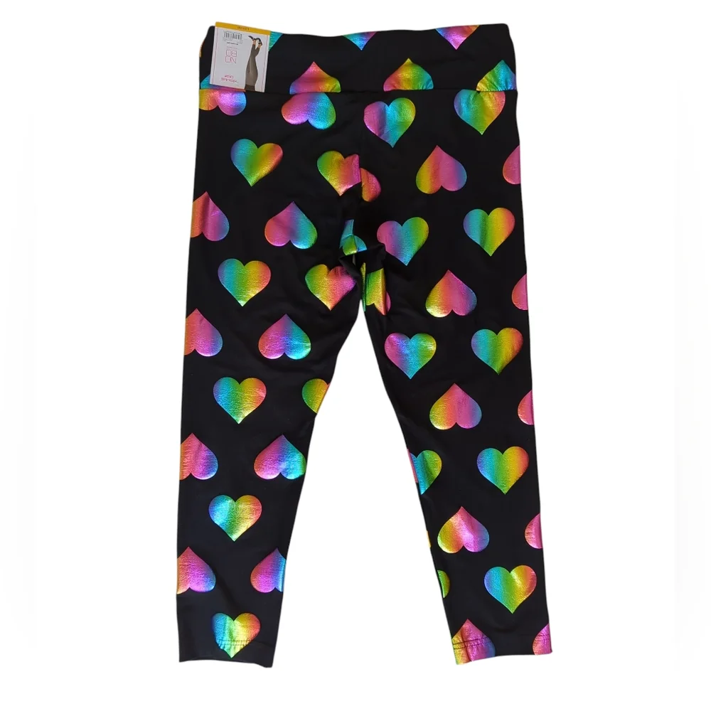NWT No Boundaries Sueded High-Rise Cropped Pants Junior LARGE 11-13 Black Multi
